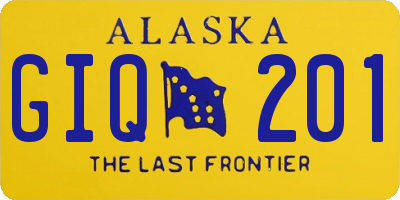 AK license plate GIQ201