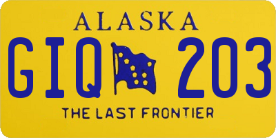 AK license plate GIQ203
