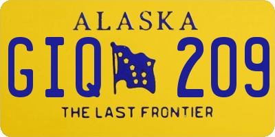 AK license plate GIQ209