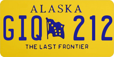 AK license plate GIQ212