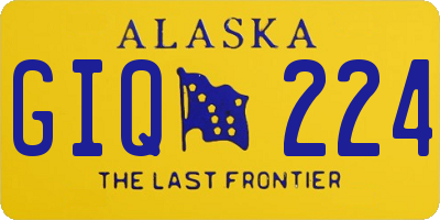 AK license plate GIQ224