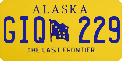 AK license plate GIQ229
