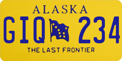 AK license plate GIQ234