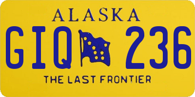 AK license plate GIQ236