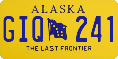 AK license plate GIQ241