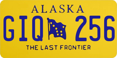 AK license plate GIQ256
