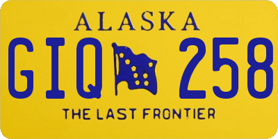 AK license plate GIQ258
