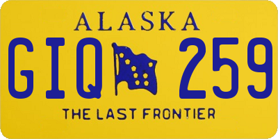 AK license plate GIQ259