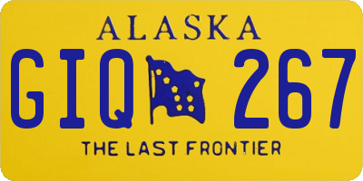 AK license plate GIQ267