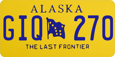 AK license plate GIQ270