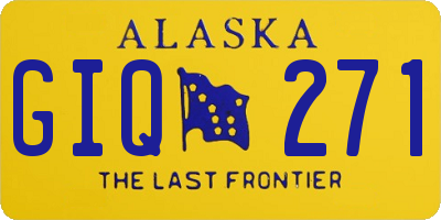 AK license plate GIQ271