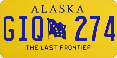 AK license plate GIQ274