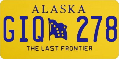 AK license plate GIQ278