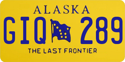 AK license plate GIQ289