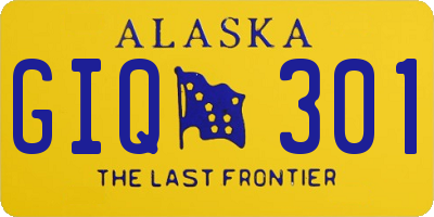 AK license plate GIQ301