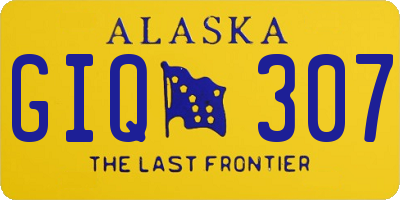 AK license plate GIQ307