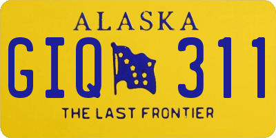 AK license plate GIQ311