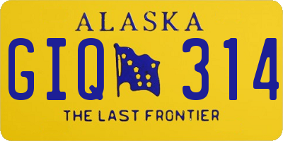 AK license plate GIQ314