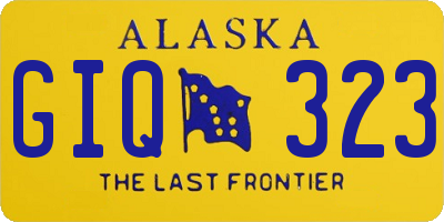 AK license plate GIQ323