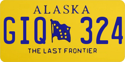 AK license plate GIQ324