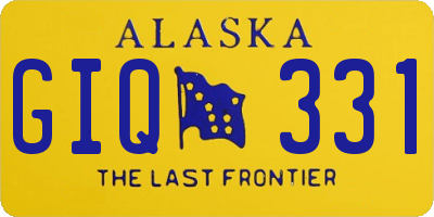 AK license plate GIQ331