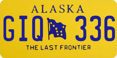 AK license plate GIQ336