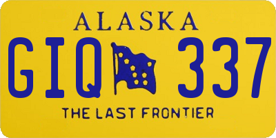 AK license plate GIQ337
