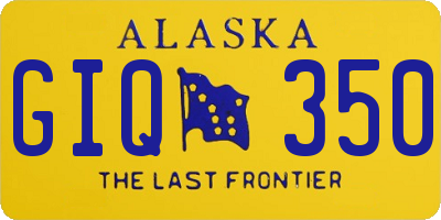 AK license plate GIQ350