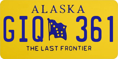 AK license plate GIQ361