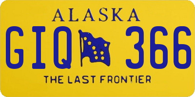 AK license plate GIQ366