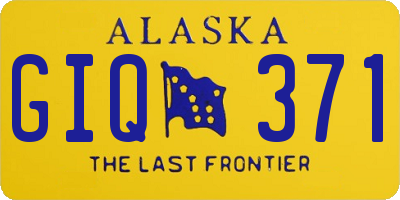 AK license plate GIQ371