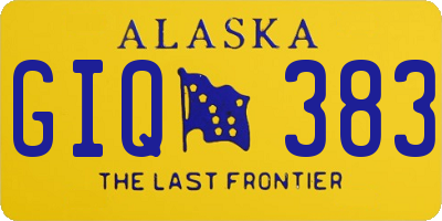AK license plate GIQ383