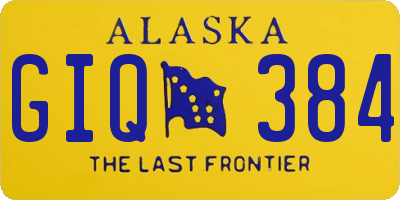 AK license plate GIQ384