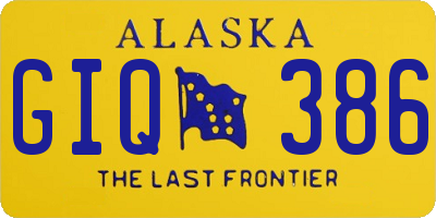 AK license plate GIQ386
