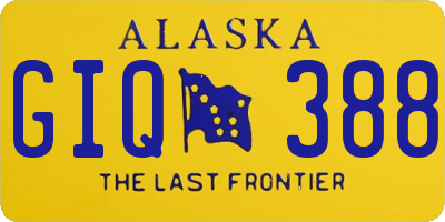 AK license plate GIQ388