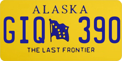 AK license plate GIQ390