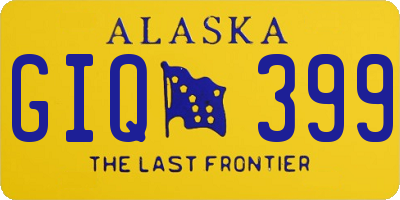 AK license plate GIQ399