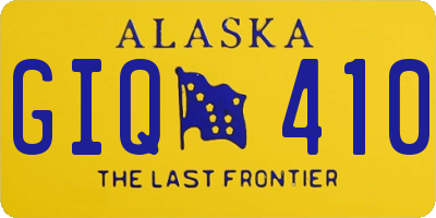 AK license plate GIQ410