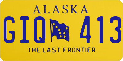 AK license plate GIQ413