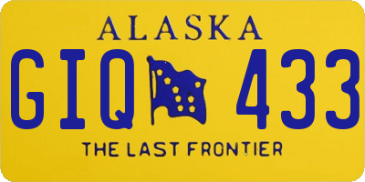 AK license plate GIQ433