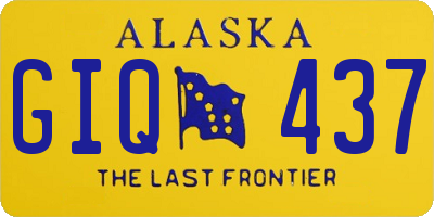 AK license plate GIQ437