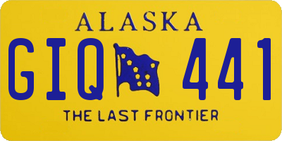 AK license plate GIQ441