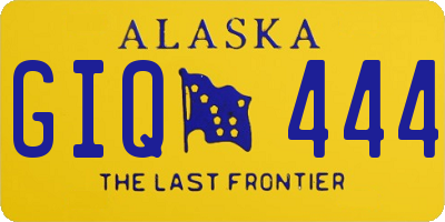 AK license plate GIQ444