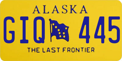 AK license plate GIQ445