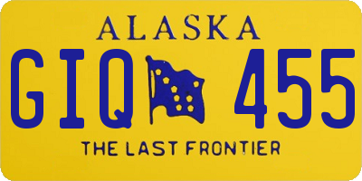 AK license plate GIQ455