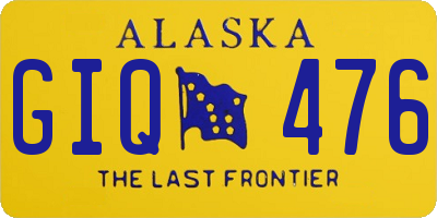 AK license plate GIQ476