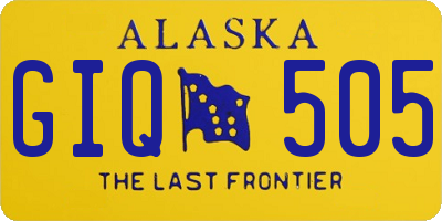 AK license plate GIQ505