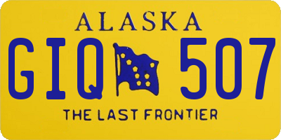 AK license plate GIQ507