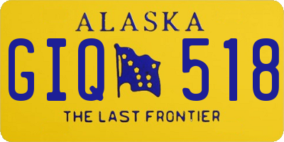 AK license plate GIQ518