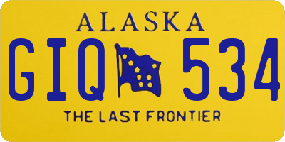 AK license plate GIQ534